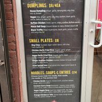 Menu  at Lucky Rabbit Noodles in Brooklyn
