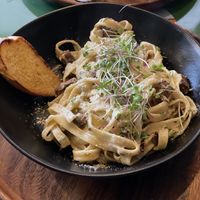 Pasta Carbonara  at Earthly Kitchen in San Jose
