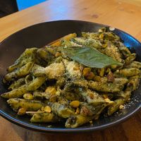 Pistacho pesto   at Earthly Kitchen in San Jose