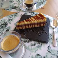 White and dark chocolate cake at Funghi in Albufeira