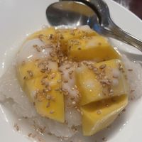 Mango coconut sticky rice  at Thai Paradise in Ridgway