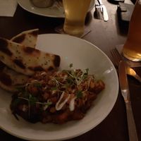 sweet patato, spinach and chickpeas curry at Trafalgar Tavern in South East London