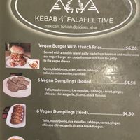 Menu 1 of 3  at Kebab & Falafel Time in Siem Reap