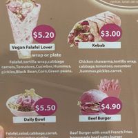 Menu 2 of 3  at Kebab & Falafel Time in Siem Reap