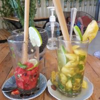 Mojitos (Watermelon and pineapple) at Kebab & Falafel Time in Siem Reap