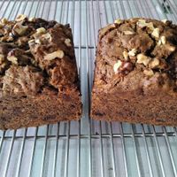 Vegan carrot cake loafs at GG's Coffee House and Bagels in Pokhara