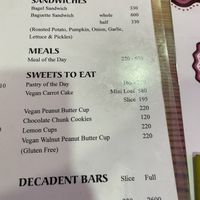 Labeled vegan on menu  at GG's Coffee House and Bagels in Pokhara