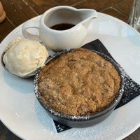 Cookie dough with chocolate sauce and salted caramel ice cream #Veganuary at The King's Head in Chipping Ongar