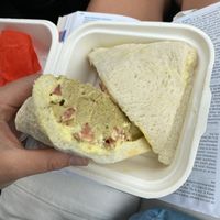 Delicious sammies with vegan mayo  at Amia in Venice