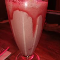 Strawberry milkshake #Veganuary at Bread Meats Bread - Glasgow Fort in Glasgow