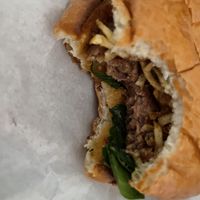 bacon plant without bacon, gouda, bacon ketchup and pickles  at Honest Burgers - Brixton in South West London