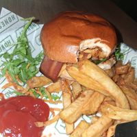 Bacon plant burger (la vie bacon) at Honest Burgers in Liverpool