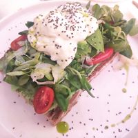 Vegan avocado toast at Donkey Breakfast in Thessaloniki