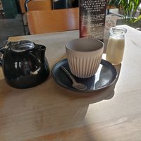 Tea with soya milk. at T @ Hove in Hove