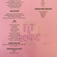 Menu  at Fit-a-licious in Tulum