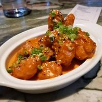 Vegan bang bang shrimp at Public House in Ferndale