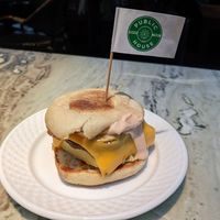 Vegan sausage egg cheez at Public House in Ferndale