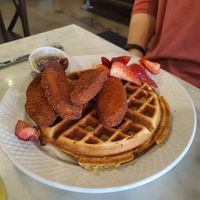 Vegan Chicken & Waffle at Public House in Ferndale