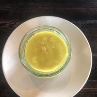 Coconut/mango flan  at Verde Restaurant in Lihue