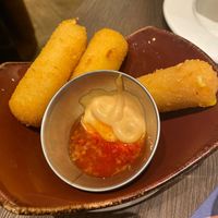 Cheese sticks with sweet chilli mayo dip #Veganuary at Hard Rock Cafe in West London