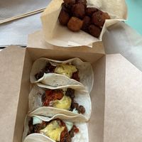 P-pops and Placos with vegan cheese added  at PLANTE Lab in Catania