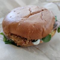 Tofu burger at PLANTE Lab in Catania