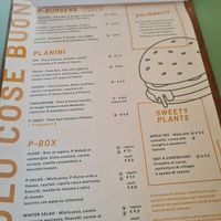 Menu at PLANTE Lab in Catania