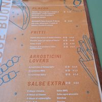 Menu at PLANTE Lab in Catania