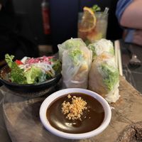 Vegan springrolls  at Tchin-Tchin in Brussels
