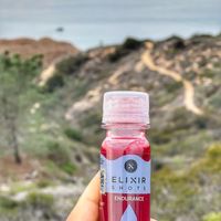 Beets, celery, carrot, lemon. All natural fresh  at Elixir Shots in Newport Beach