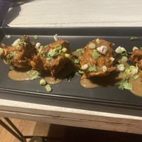 Yucca pakora tapas  at Seawiches Lounge Bar in Roatan