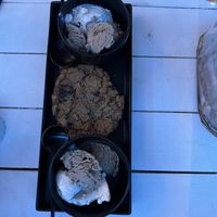 Vegan ice cream and vegan chocolate chip cookie…so yummy!   at Seawiches Lounge Bar in Roatan