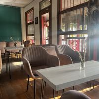 Cute cafe vibe  at Seawiches Lounge Bar in Roatan