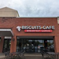 exterior at Biscuits Cafe in Canby