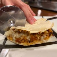 Senbei cheese sandwitches at TEPPANYAKI RAI in Ninohe