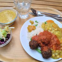 Food of the day (bread included not shown in the pict) at Govindas in Malmo