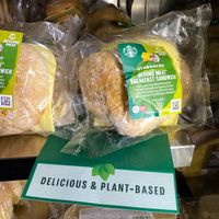 Plant based breakfast bun at Starbucks in Birmingham