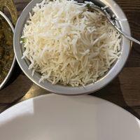 Boiled rice   at Dilli Haat in Bournemouth