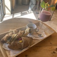 Vegan pastries and smoothie   at Rosebymary in Milan