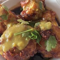 Starter: cauliflower manchurian, amazing sauce  at River Green Restaurant in Norwich