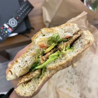 Tempeh avocado sandwich   at Salt kafe in Antalya