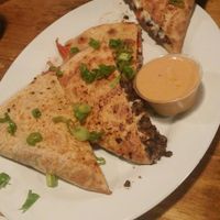 Black bean quesadilla's with chipotle ranch at The Hogtown Vegan in Toronto