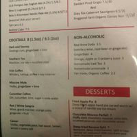 Menu options  at The Hogtown Vegan in Toronto