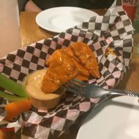 Chicken wings with buffalo sauce at The Hogtown Vegan in Toronto