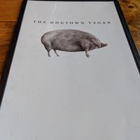 Menu cover  at The Hogtown Vegan in Toronto