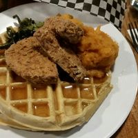 Unchicken and waffles at The Hogtown Vegan in Toronto