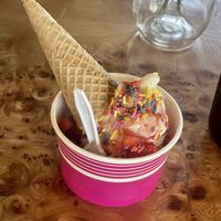 Small birthday cake sundae   at Beg Bakery in Scottsdale