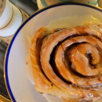 Cinnamon rolls and coffee at Beg Bakery in Scottsdale