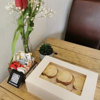 Custom ordered vegan carrot and walnut cupcakes with a cream cheese icing.  at Vemillion in Basingstoke