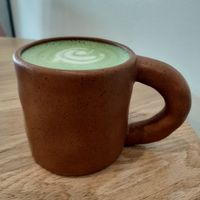 Matcha at Wood Coffee Co in Long Beach